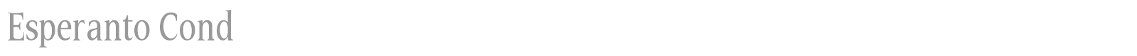Esperanto Cond font preview
